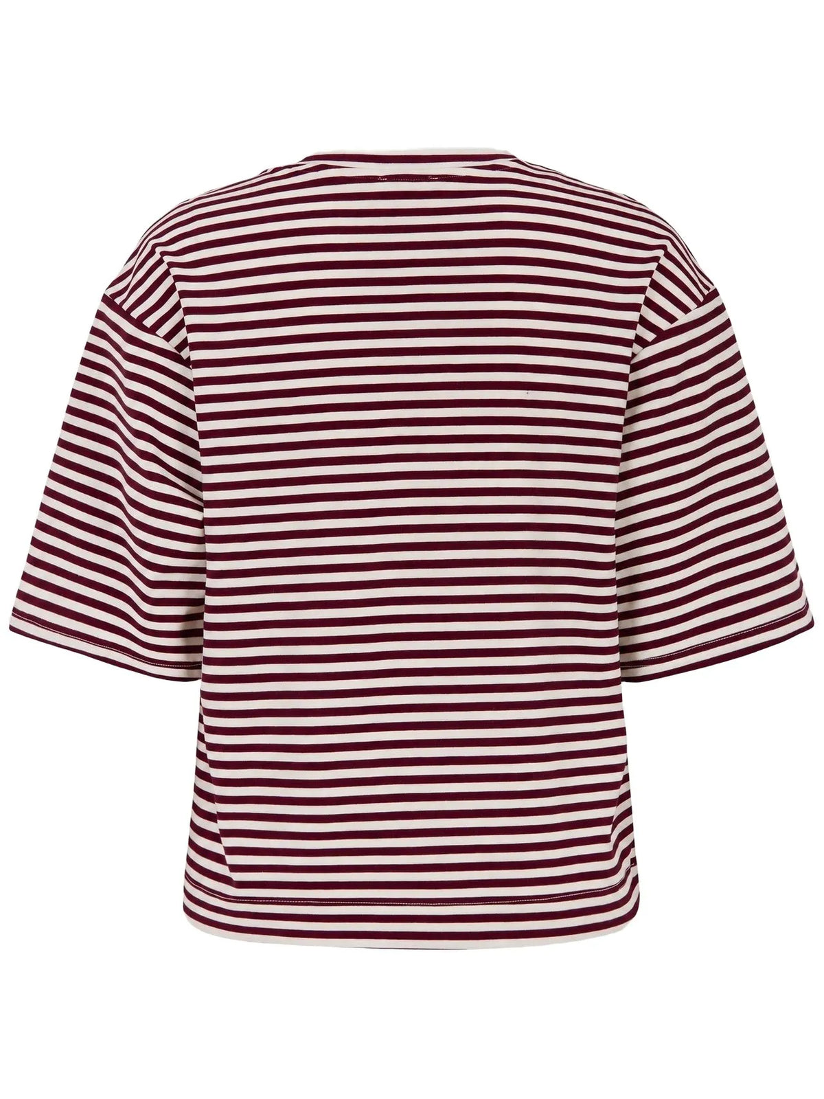 TOODAY - TDClip Striped T-Shirt - Bordeaux/White Stripe