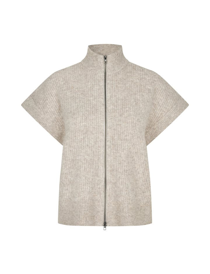 MbyM - Roselina Short-M Vest - Light Taupe Melange