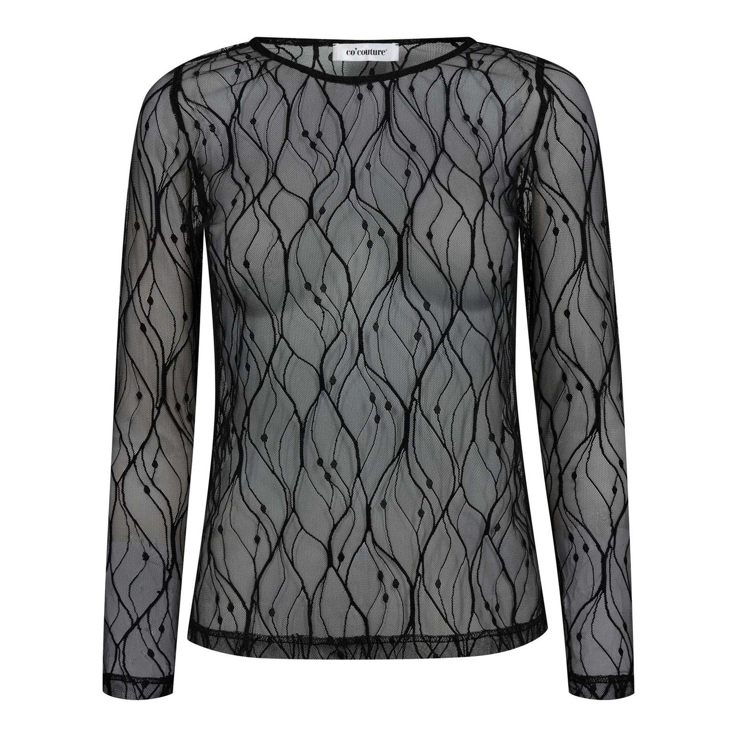 Co’Couture - MercyCC Mesh O-Blouse