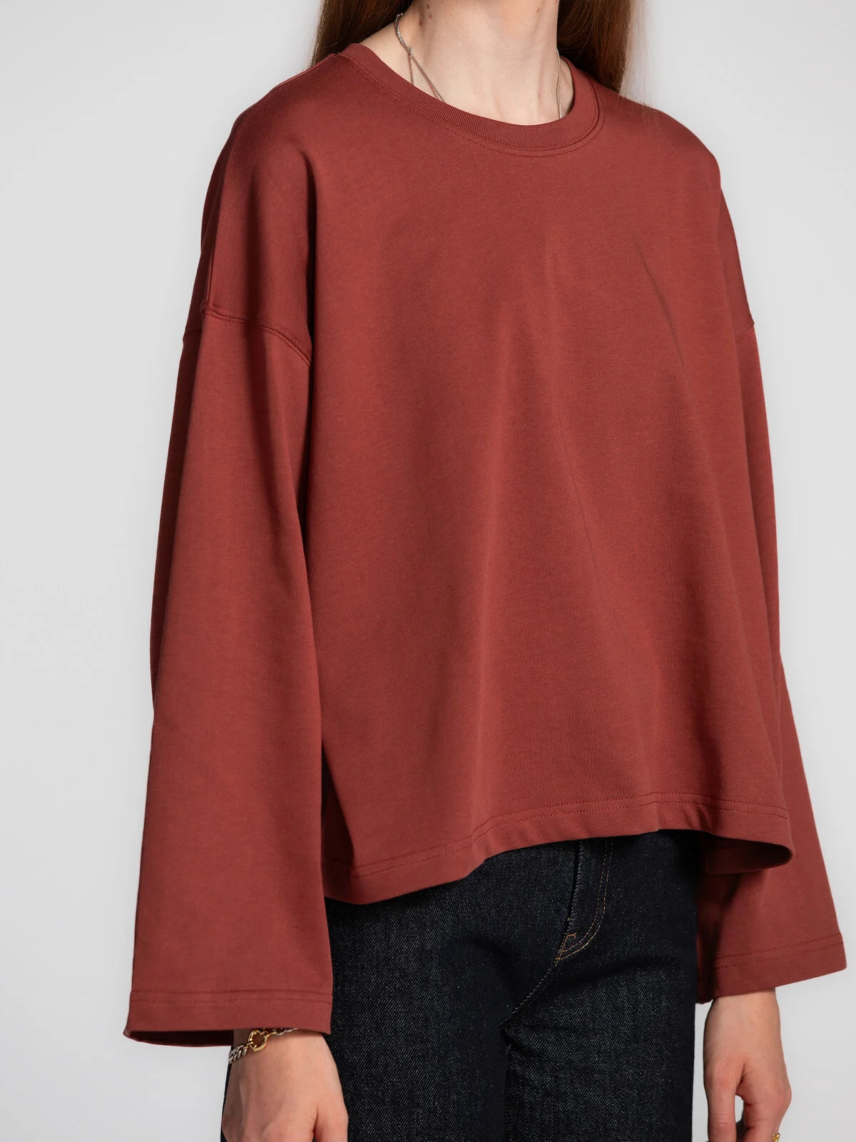Les Soeurs - lange mouwen T-shirt Aline - Bordeaux