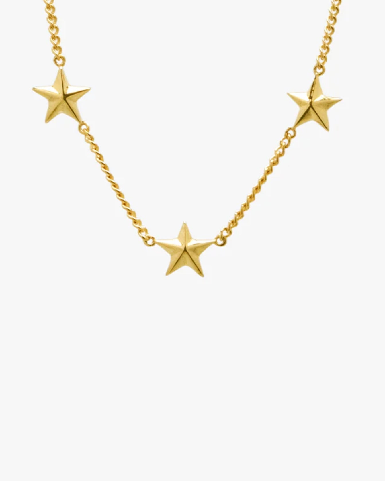 Wildthings Collectables - Triple Star Necklace Gold Plated - Gold
plated