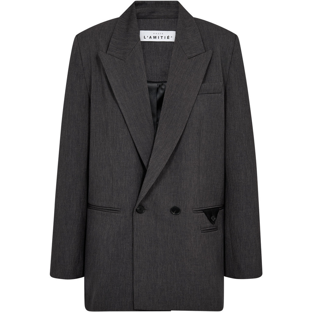 Haute L’Amitié - Premiere Oversize Triangle Blazer - Grey Melangé