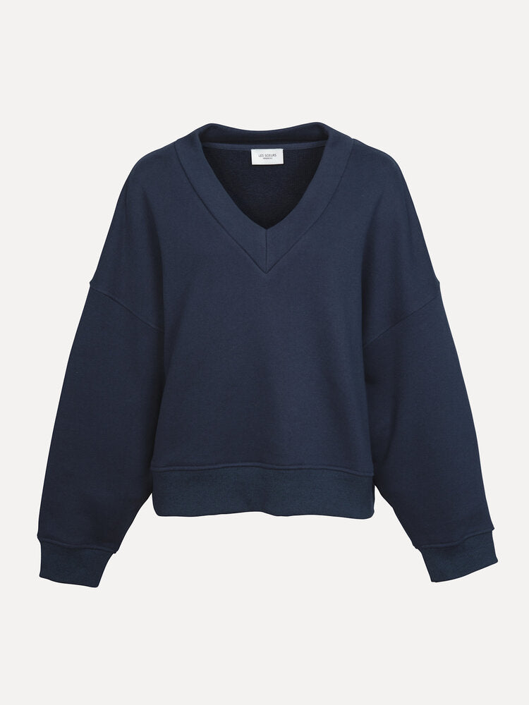 Les Soeurs - V-hals sweater Kato - Dark Blue