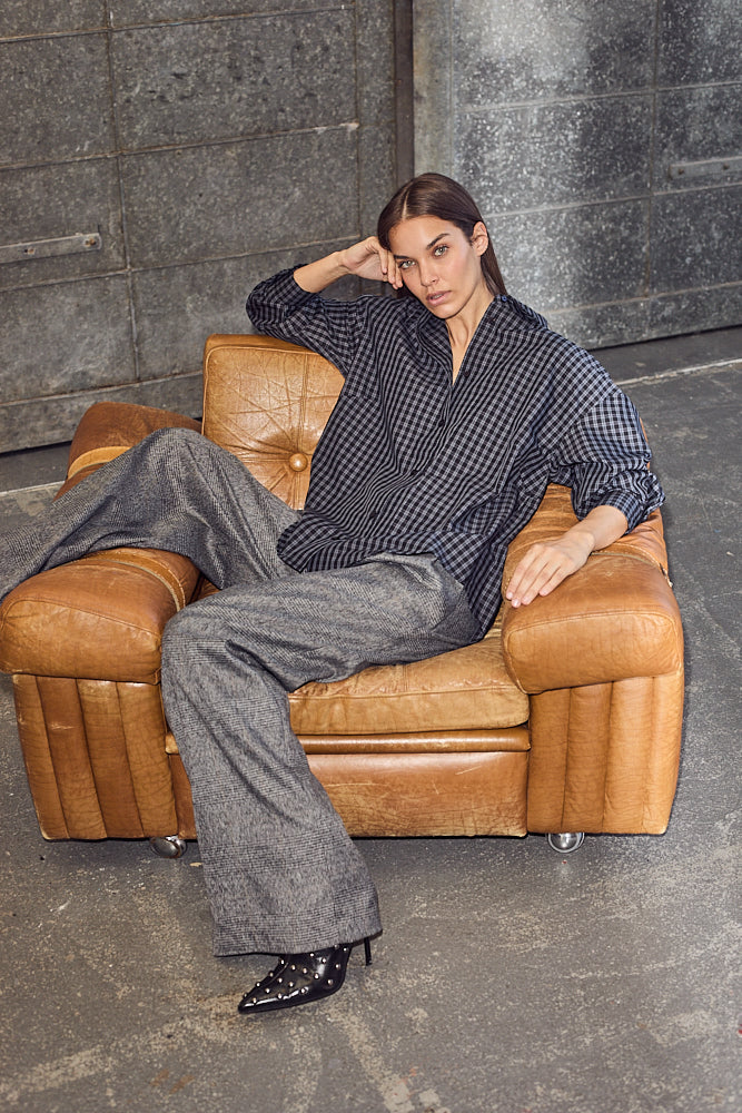 Haute L’Amitié - Melvin Checked Twist Bow Shirt