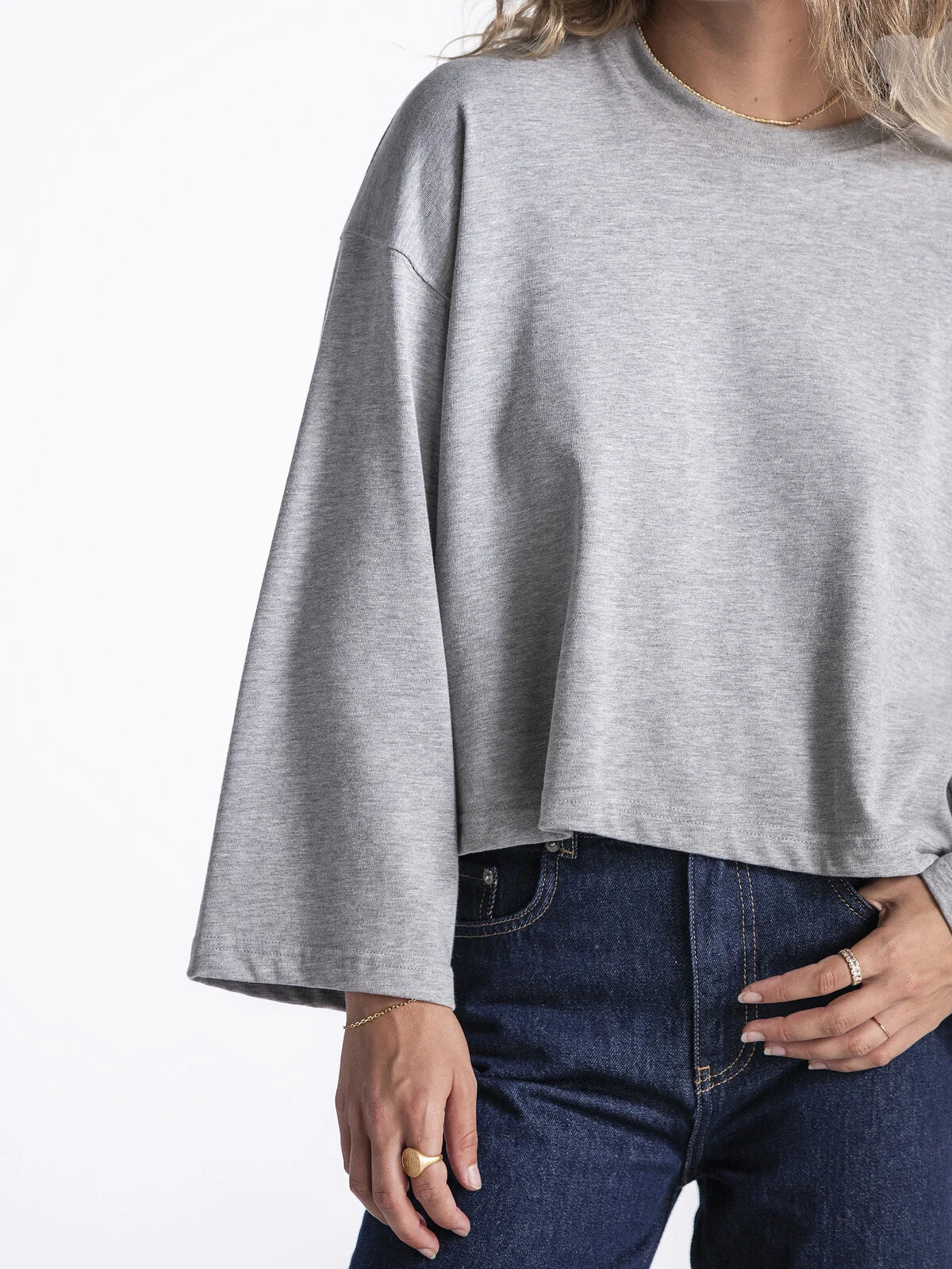 Les Soeurs - Lange mouwen T-Shirt Aline - Grijs