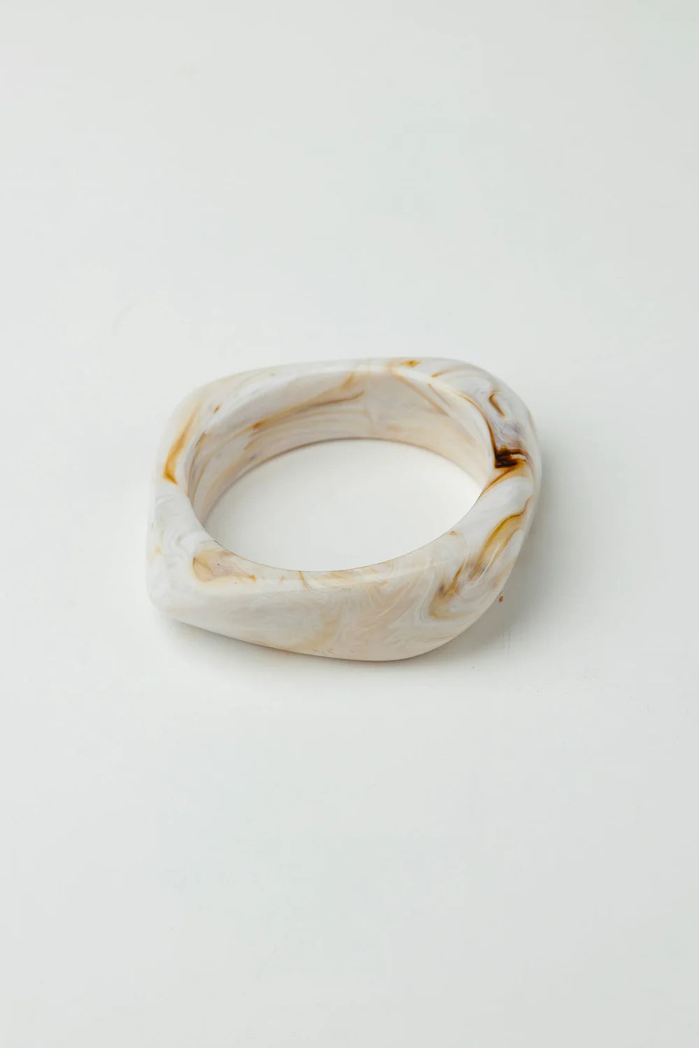 BOW19 - BIG SQUARE BRACELET OFFWHITE