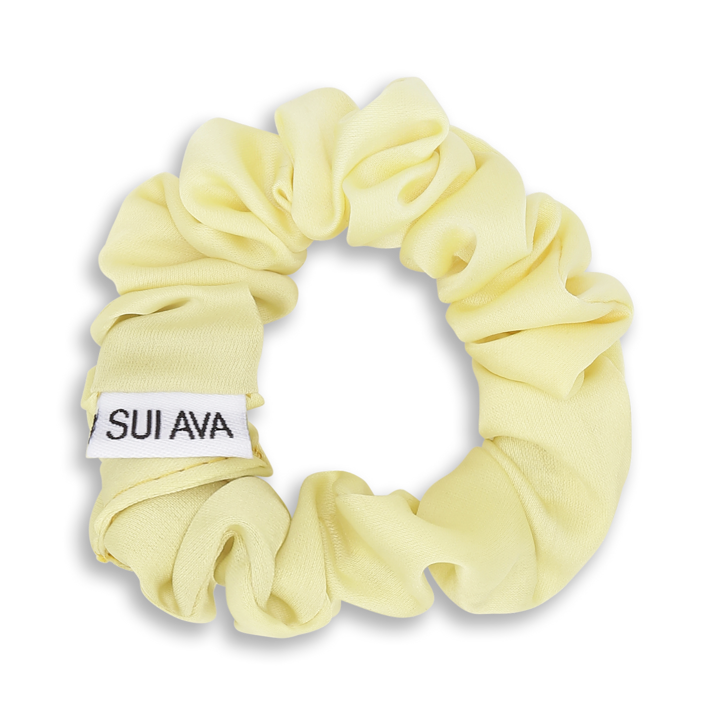 SUI AVA - Ruched Ribbon Scrunchie Yellow Middle
