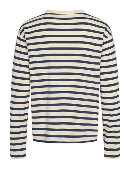 Esmé Studios - ESSigne LS Striped Top GOTS - Blue Nights