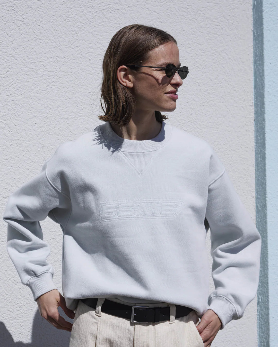 Esmé Studios - ESRiley LS Sweat GOTS - Ice Melt