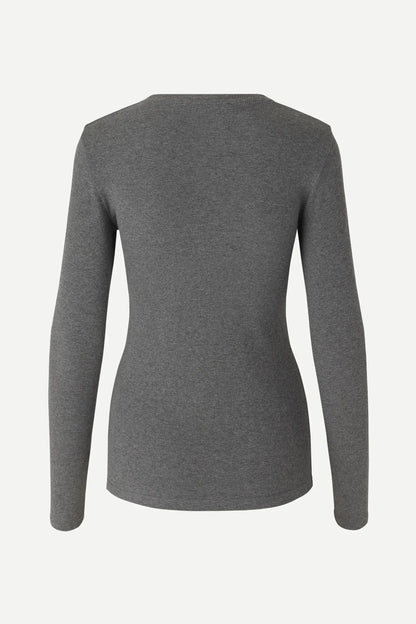 Samsøe Samsøe - ALEXA LS - Dark Grey Mel.