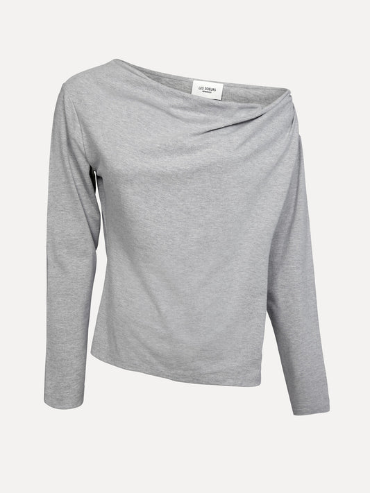 Les Soeurs - off shoulder longsleeve Noxy - Grey Melange