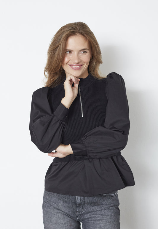 Co’Couture - ElisabethCC Mix Zip Knit
