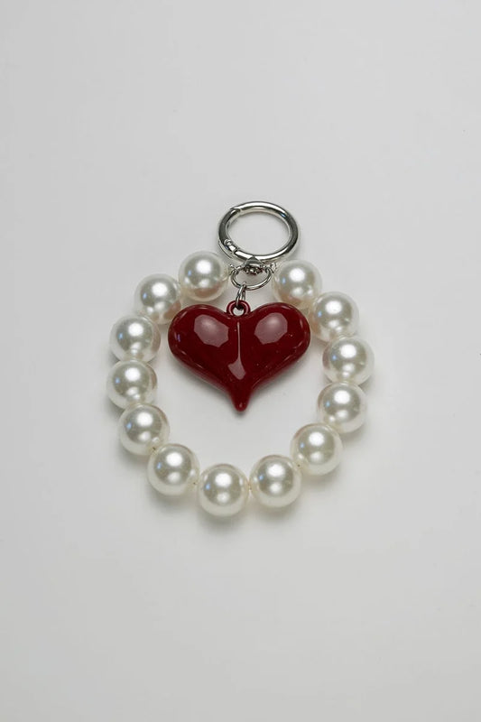 BOW19 - CHARM PEARL HEART RED