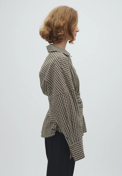 MbyM - Isidor-M Blouse - Smoked Olive Check