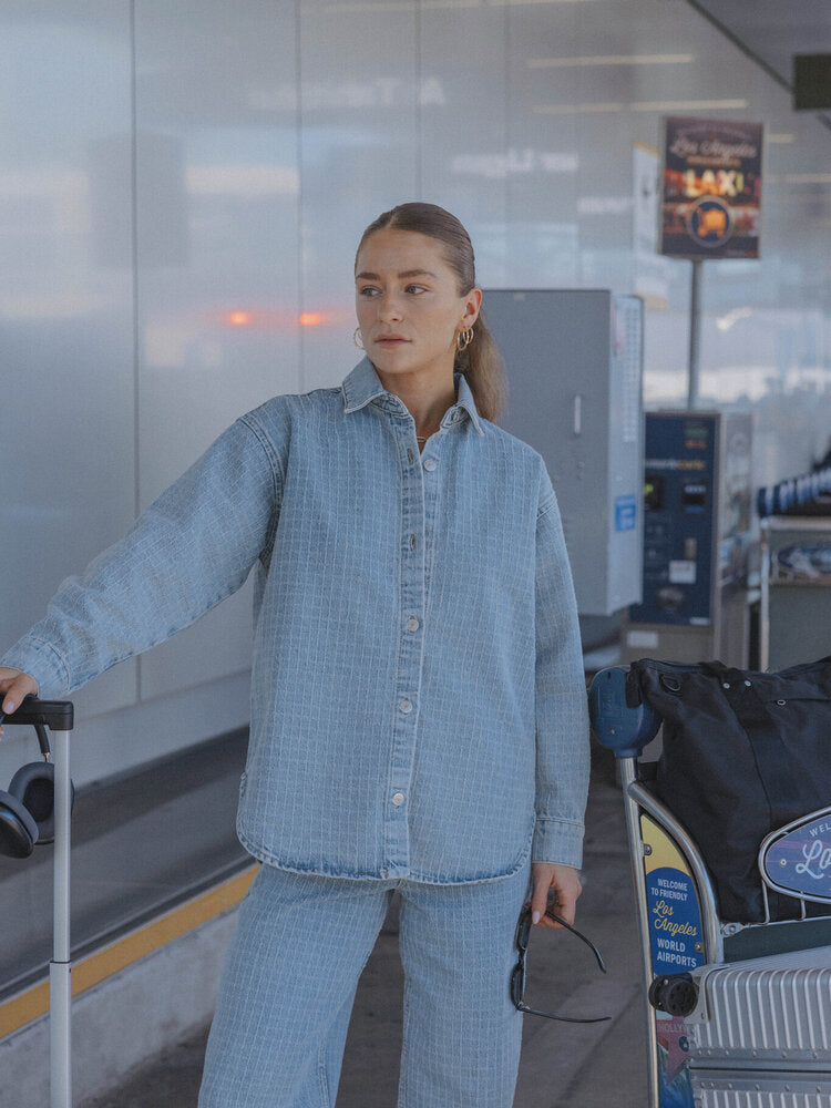 Les Soeurs - Textured denim shirt Cosette