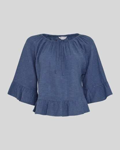 MSCH Copenhagen - MSCHViana Ginia 2/4 Top - Indigo Mel