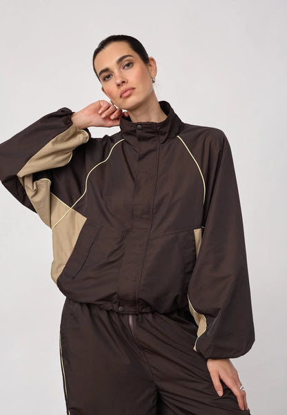 Co’Couture - AloraCC Block Jacket Dark Brown