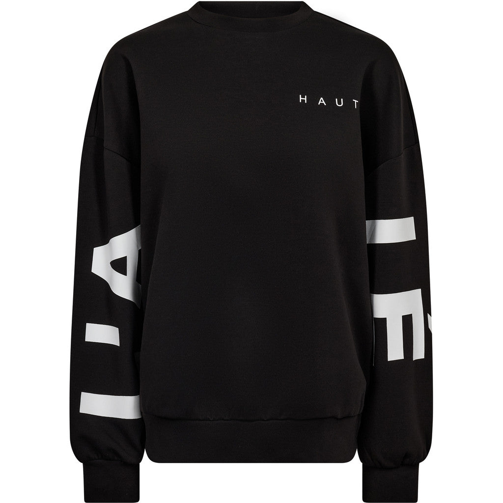 Haute L’Amitié - Maxi Split Logo Sweat - Black