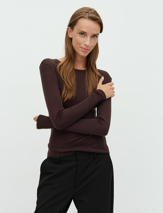 MbyM - Christina-M Basic Top - Bruin