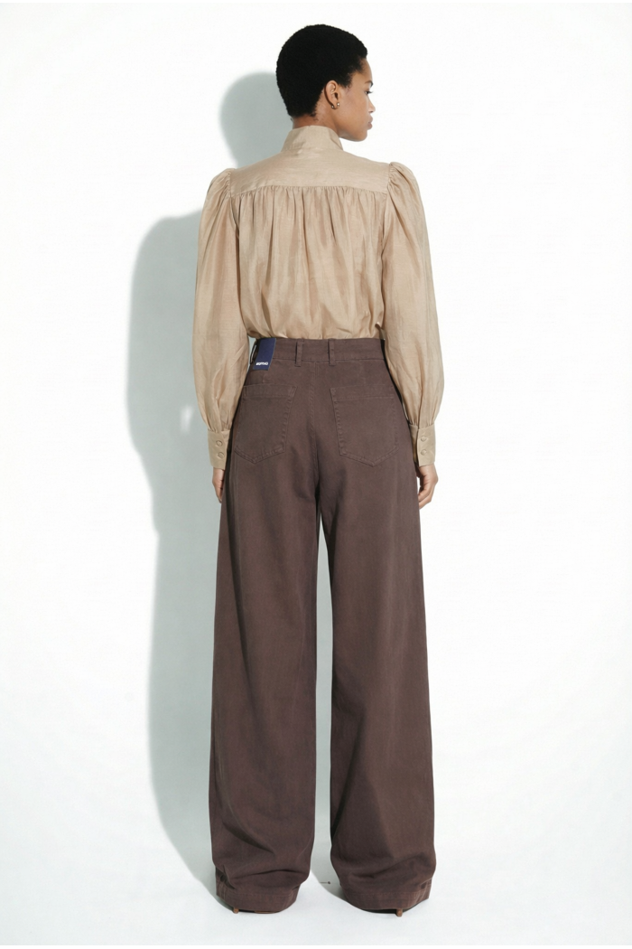 IMPREVU - Chocoladebruine Rio Lycoell-broek