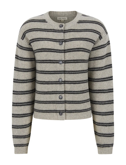 Esmé Studíos - ESFiro Cardigan - Pure Cashmere stripe
