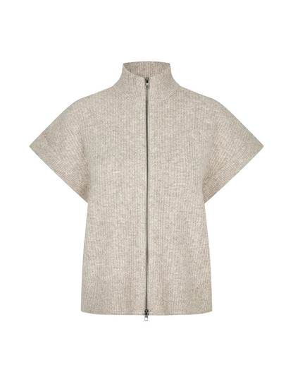 MbyM - Roselina Short-M Vest - Light Taupe Melange