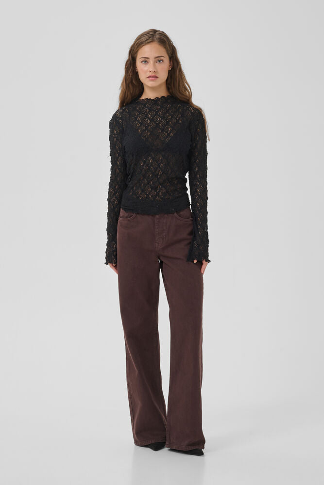 My Essential Wardrobe - MWEtta Turtleneck Blouse - Black