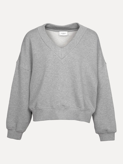 Les Soeurs - V-hals sweater Kato - Light Grey Melange