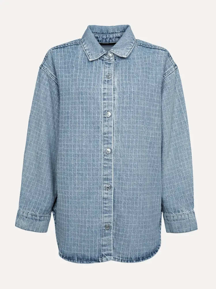 Les Soeurs - Textured denim shirt Cosette