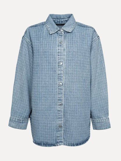 Les Soeurs - Textured denim shirt Cosette