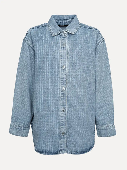 Les Soeurs - Textured denim shirt Cosette