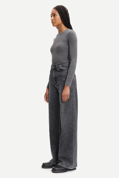 Samsøe Samsøe - ALEXA LS - Dark Grey Mel.