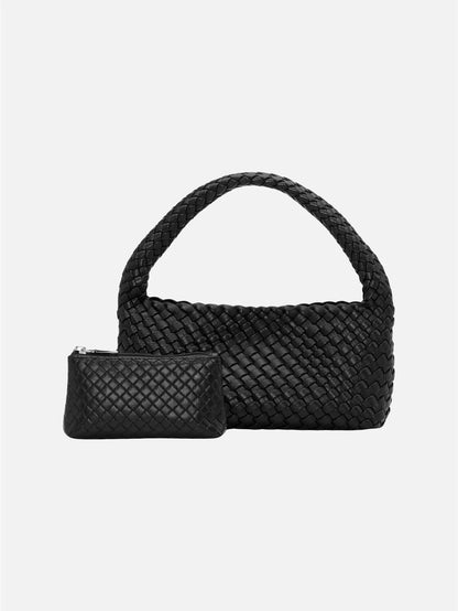 SUI AVA - Woven Mini Bag + Pouch - Black