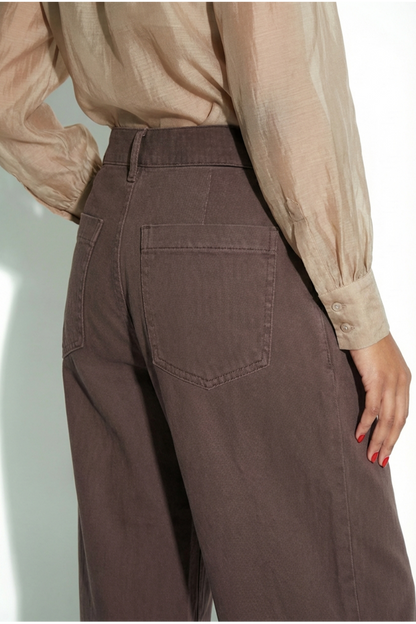 IMPREVU - Chocoladebruine Rio Lycoell-broek