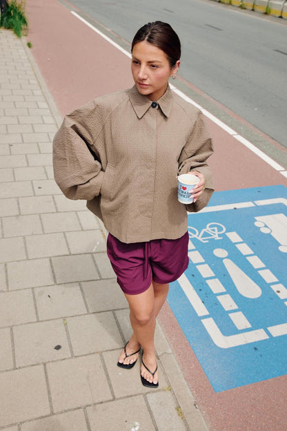 CATWALK JUNKIE - Check cape jacket