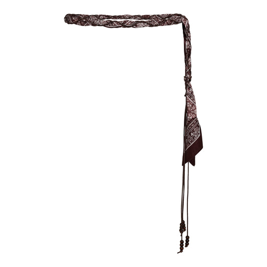 Co’Couture - MorisonCC Scarf Mix Belt – Dark Brown/Bordeaux