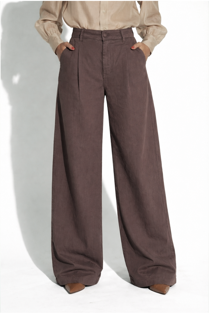 IMPREVU - Chocoladebruine Rio Lycoell-broek