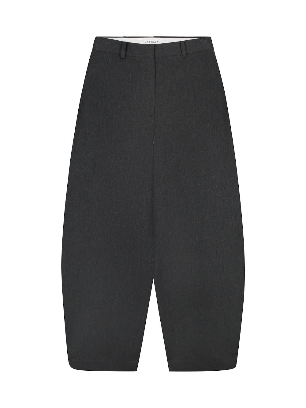 CATWALK JUNKIE. - Barrel Fit Tailored Trousers - Dark Grey Melange
