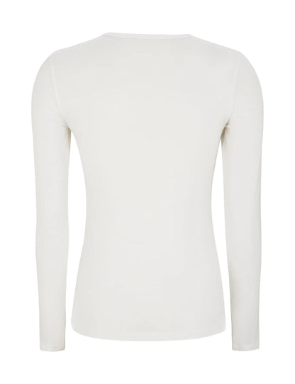 Esmé Studios - ESPenelope LS O-neck Slim T-shirt - White