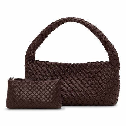 SUI AVA - Woven mini bag pouch - brown