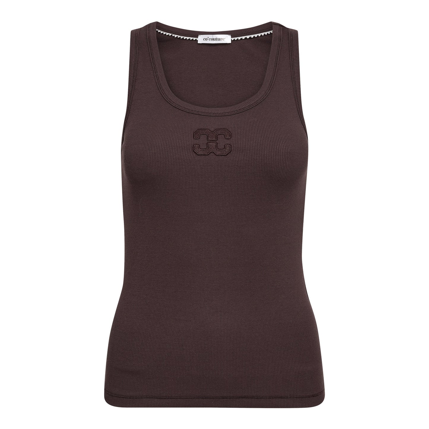 Co’Couture - GrannyCC Rib Solid Emb Tank