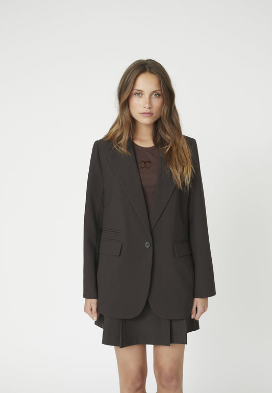 Co’Couture - VolaCC Single Oversize Blazer - Dark Brown