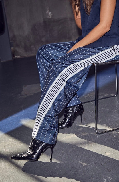 Haute L’Amitié - Baggy Pin Stripe Track Pants