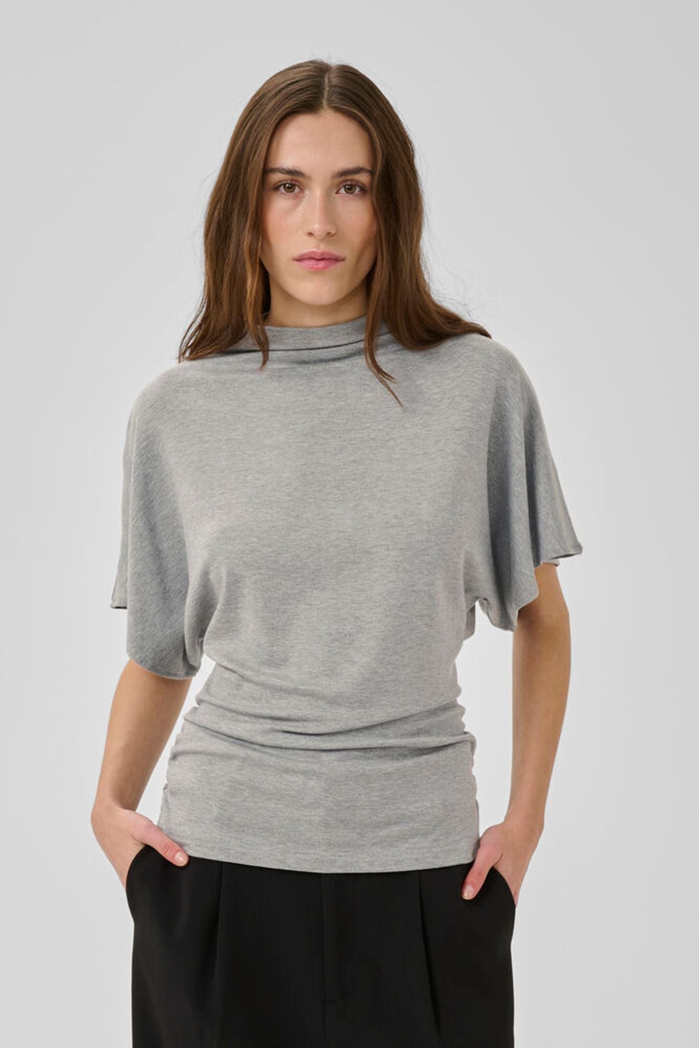 My Essential Wardrobe - NuptiMW Blouse - Light Grey Melange