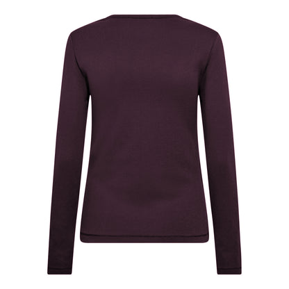 Co’Couture - Grannycc Embroidery LS Tee Plum