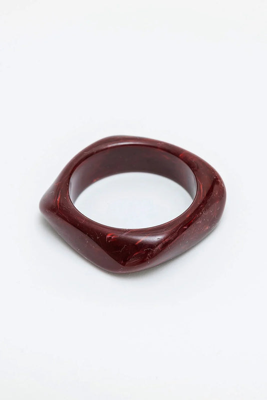 BOW19 - BIG SQUARE BRACELET BURGUNDY