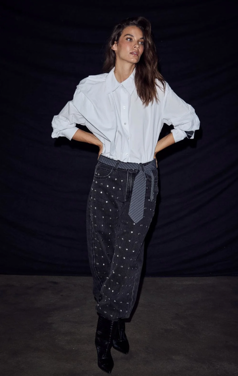 Haute L’Amitié - Flip Waist Rivet Tall Jeans