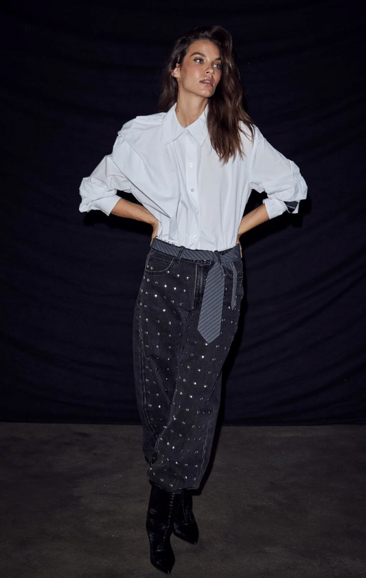 Haute L’Amitié - Flip Waist Rivet Tall Jeans