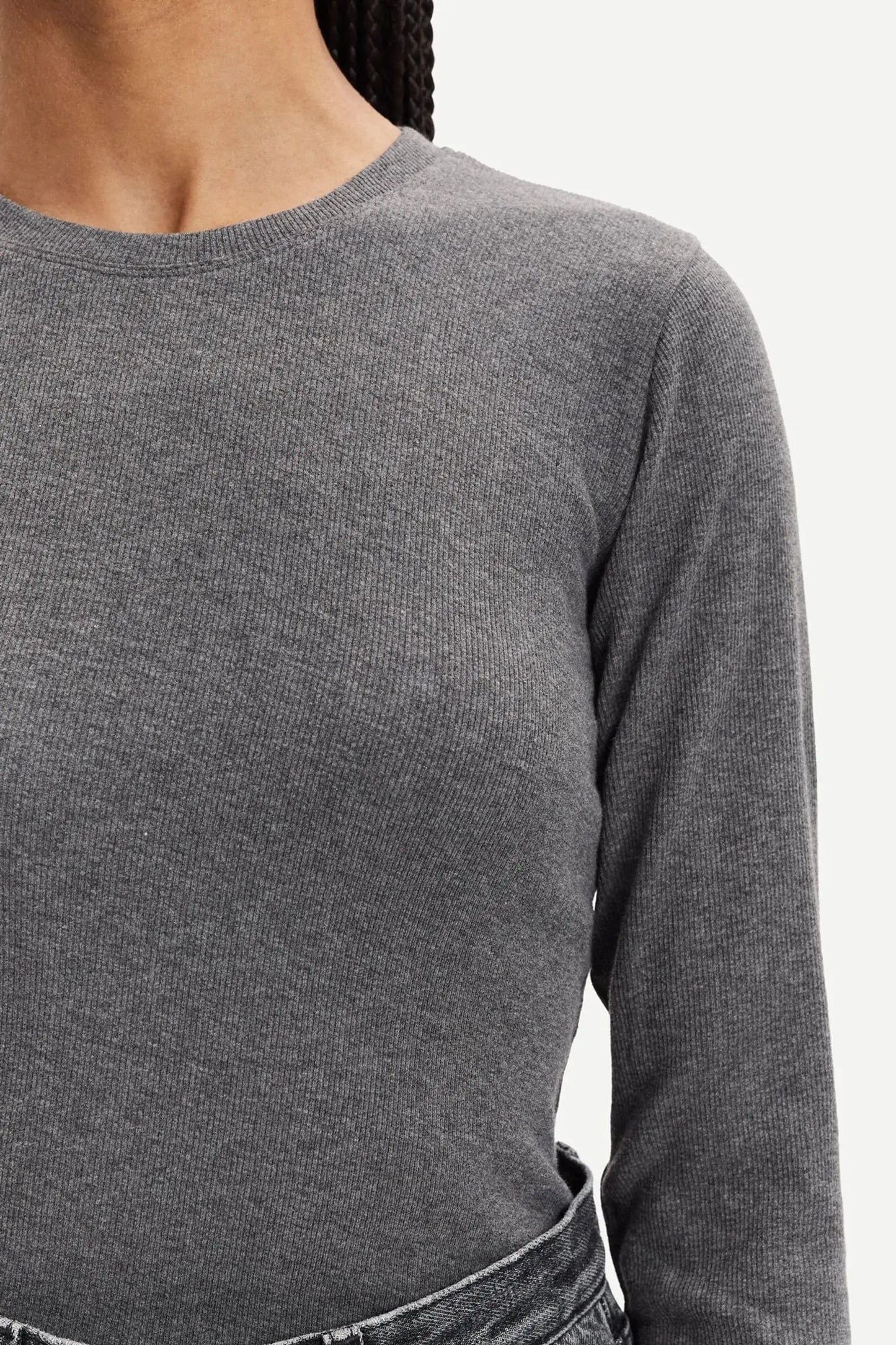Samsøe Samsøe - ALEXA LS - Dark Grey Mel.