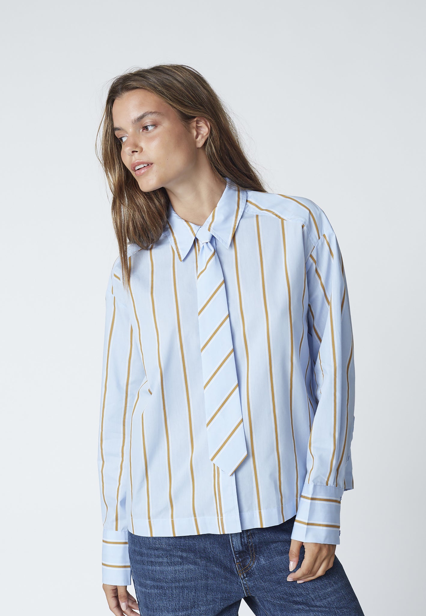 Co’Couture - AmoraCC Stripe Tie Shirt